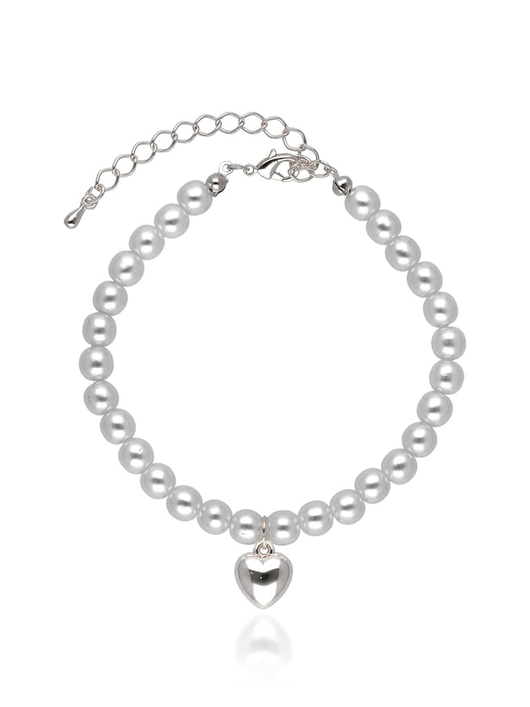 Pearls Loose / Link Bracelet in Rhodium finish - CNB25464
