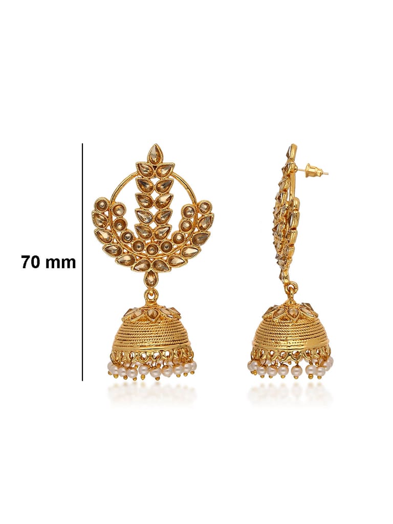 Traditional Jhumka Earrings in Gold finish - ABN77