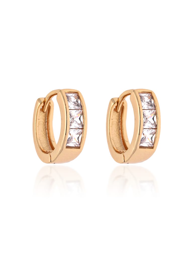 AD / CZ Bali type Earrings in Gold finish - CNB16285