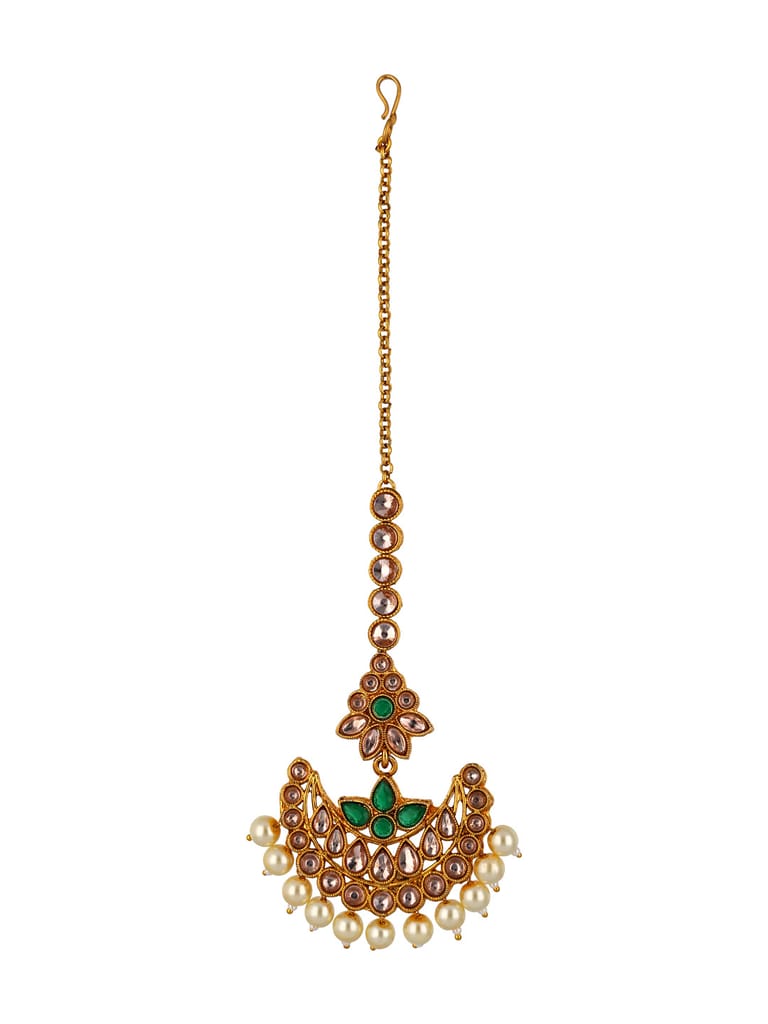 Traditional Maang Tikka in Gold finish - CNB6328