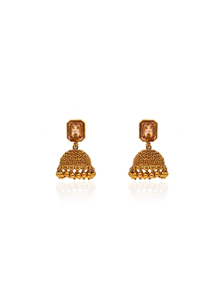Antique Jhumka Earrings in Gold finish - ULA428