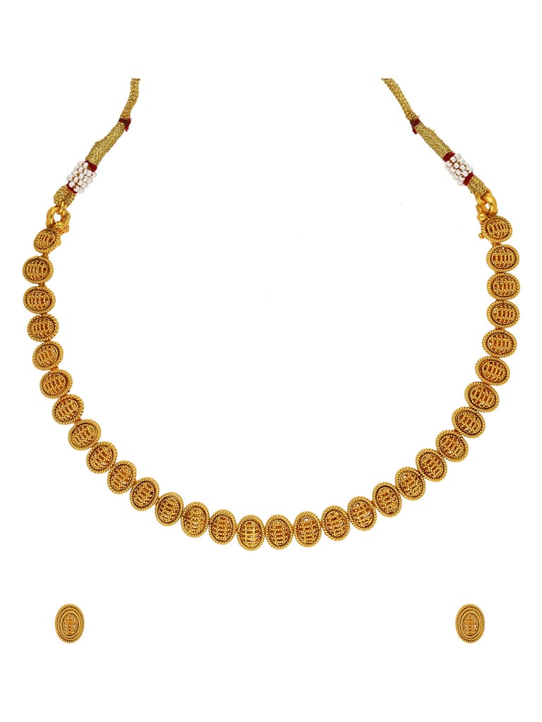Antique Necklace Set in Gold finish - AMN134