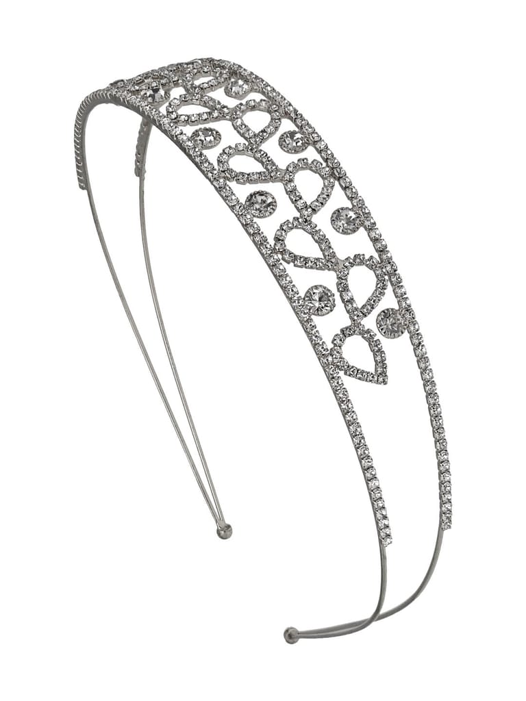 Fancy Hair Band in Rhodium finish - PARCT228RO