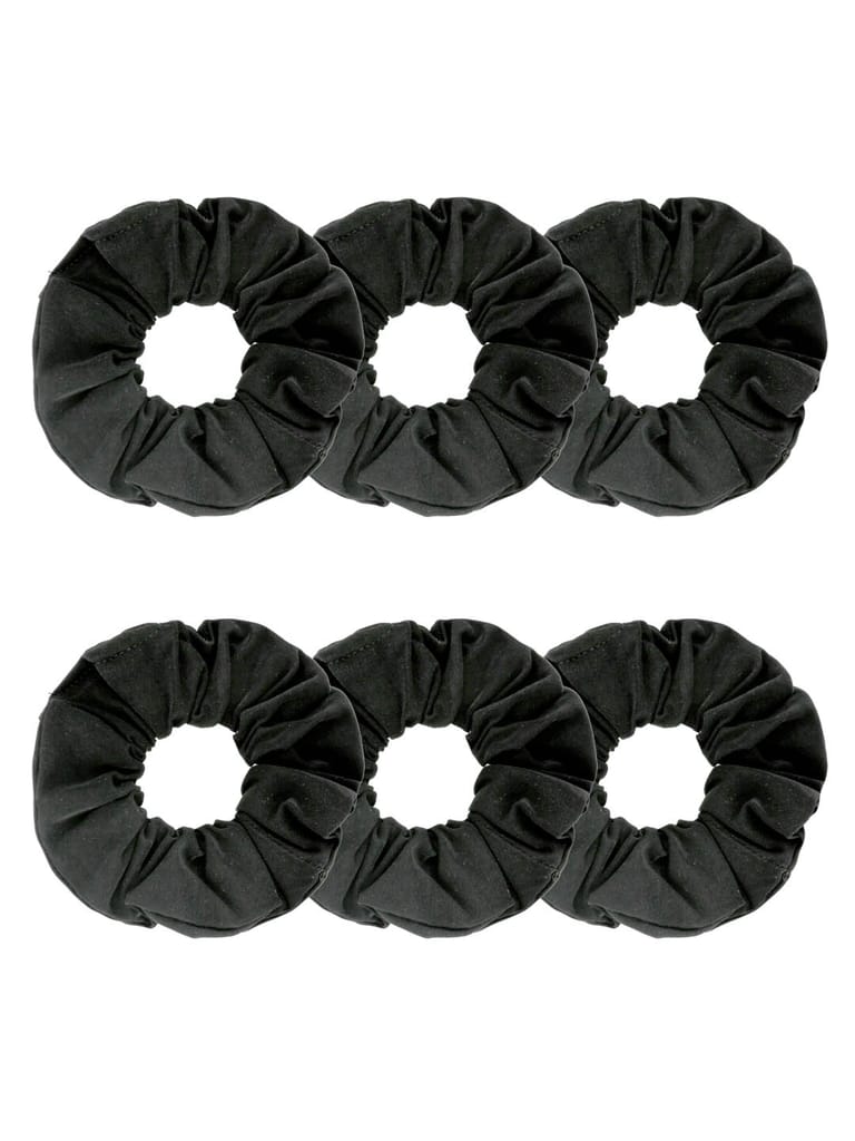 Plain Scrunchies in Black color - BHE2548