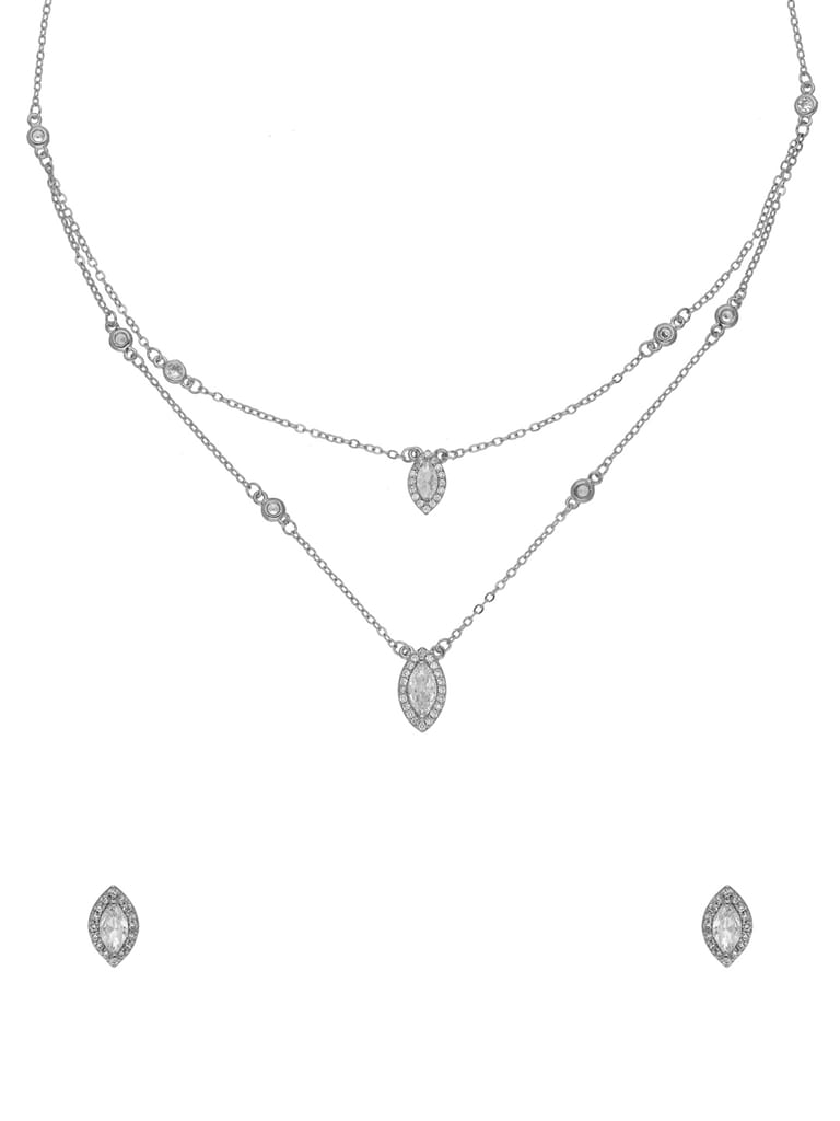 Western Necklace Set in Rhodium finish - CNB29970