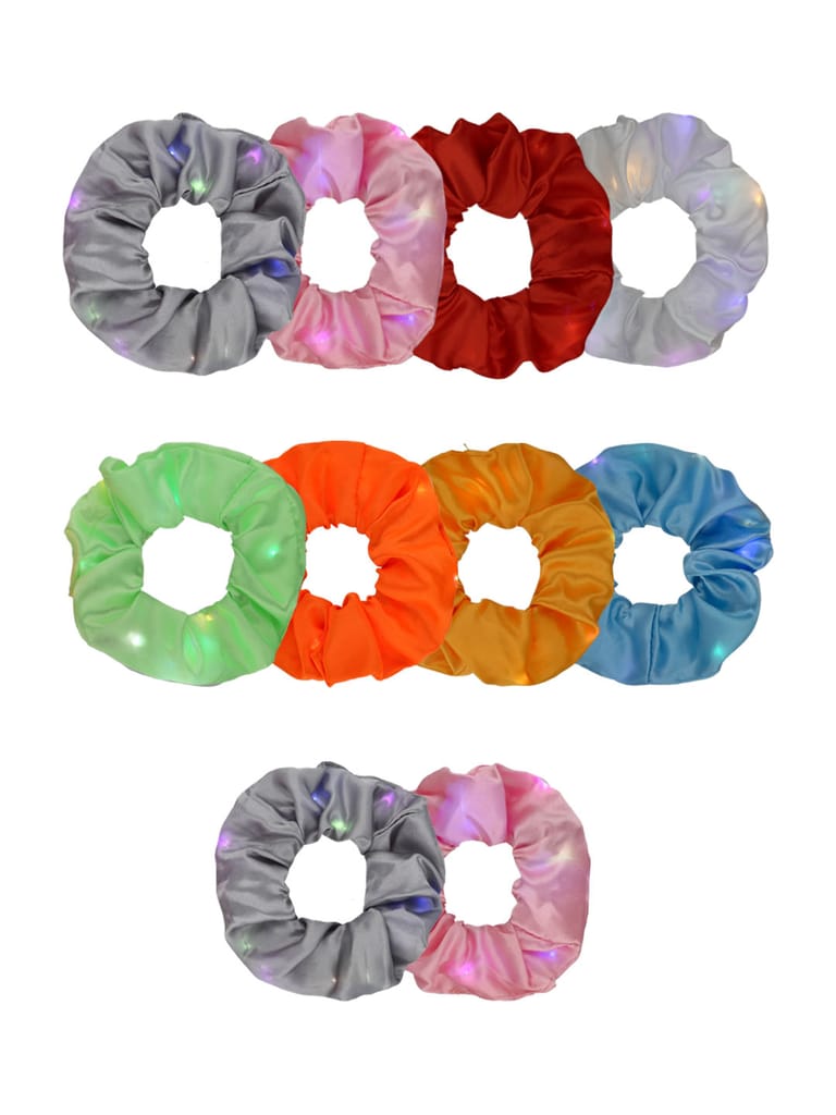 Plain Scrunchies with LED Light in Assorted color - CNB30557