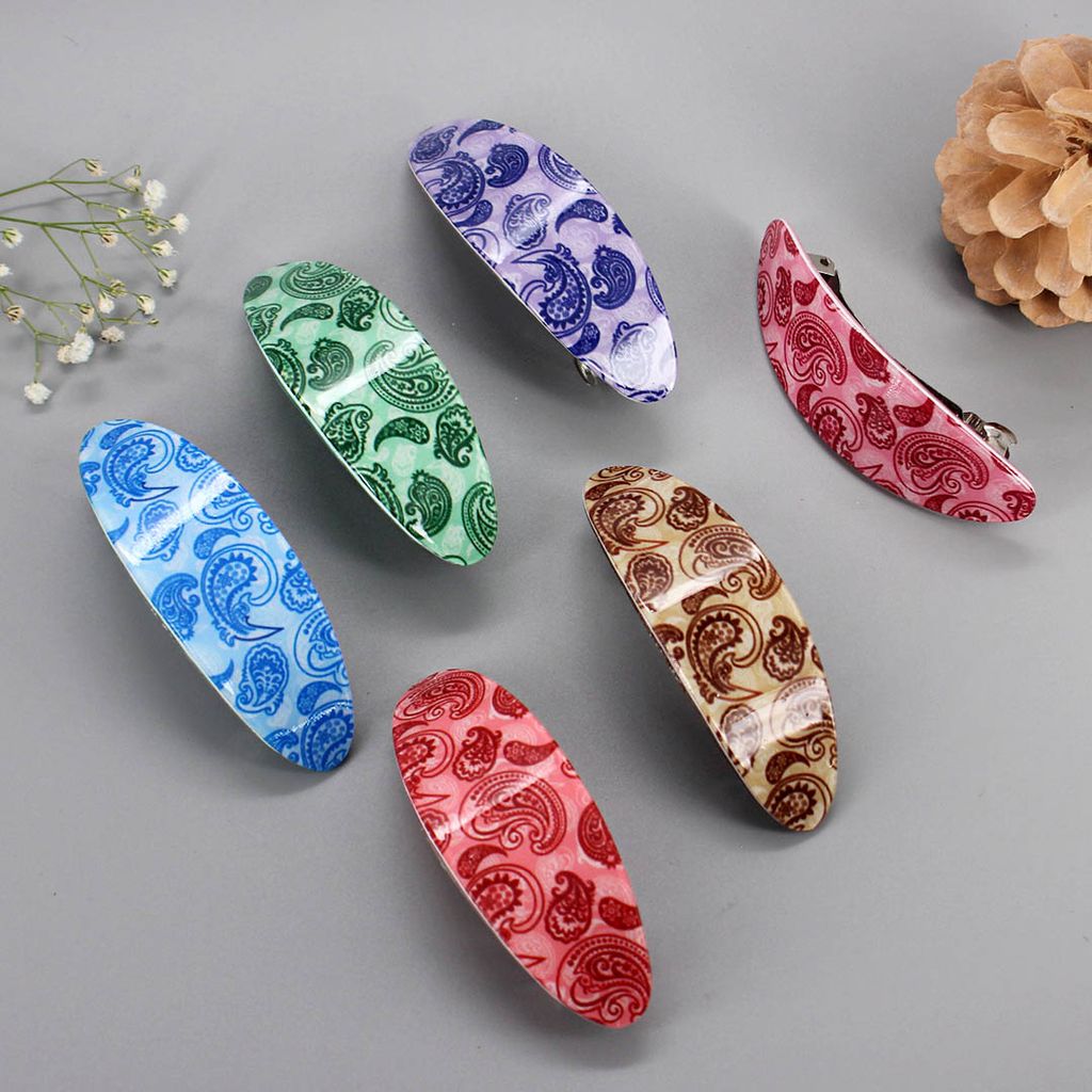 Printed Hair Clip in Assorted color - KIN26B