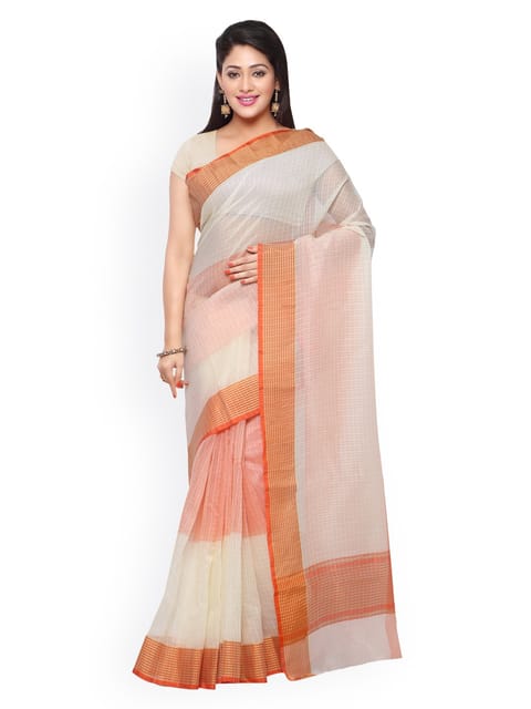 Touch Trends Peach Colour Banarasi Silk Designer Saree