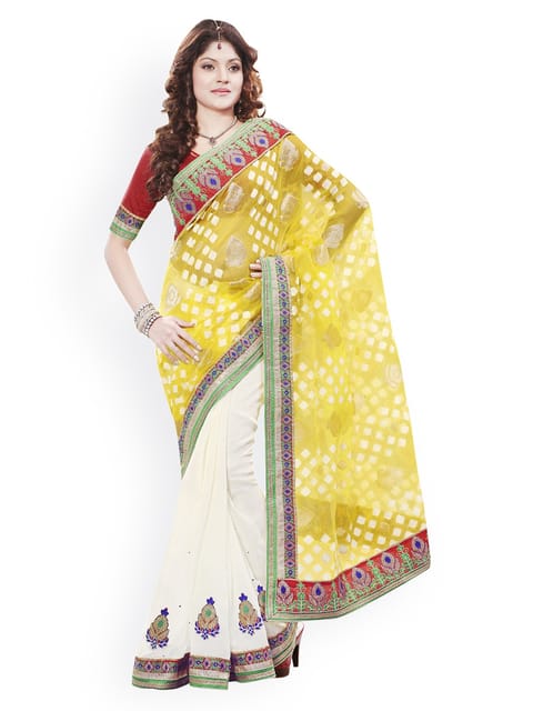 Touch Trends Yellow Colour Patola Jacquard Designer Saree