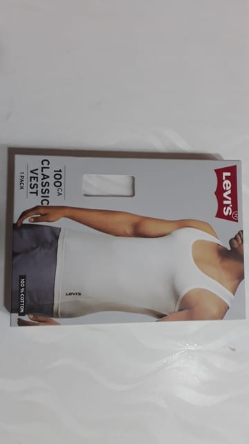 Levis Men's 100 CA Regular fit Solid Vest (#012-VEST-WHT-P2, White_XL)