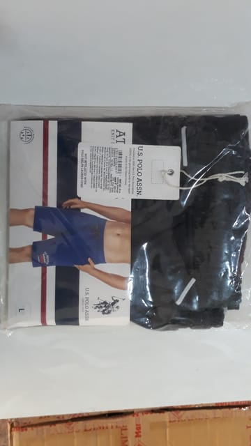 US Polo Association Men's Lounge Shorts (I670-031-PL-L_Anthra Melange_Large)
