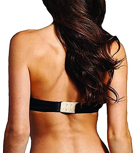 Caracal Bra Hook Extender-2 Hook - 3 Eye (with Extra Elastic) �Save Your Bra Increase Band Length_Bra Extensions_Bra Extender Hook_Bra Hooks for Women_Bra Hook (3 Pieces) Black