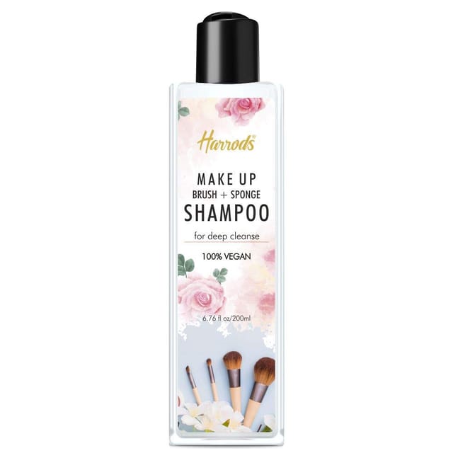 Harrods Makeup Brush Cleaner Liquid Shampoo , Quick and Simple Instant Wash and Dry - Makeup & Sponge Shampoo| Stain Remover  200ml