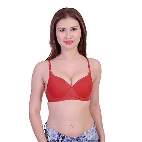 Caracal Padded Bra for Women Stylish Sexy Non-Wired Regular�/Seamless Cotton/Heavy/Comfortable/Casual Bra Multicolor(Size_30) Combo Pack of 6