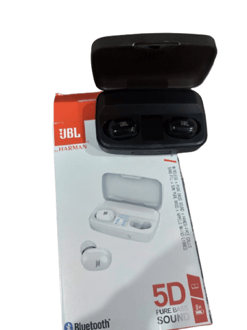 JBL TWS-T8 Bluetooth Wireless Earbuds With charging box(Black)(Original)