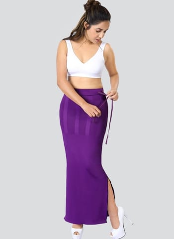Dermawear Women's Saree Shapewear (Model: SS_406_Saree Shaper, Color:Purple, Material: 4D Stretch)