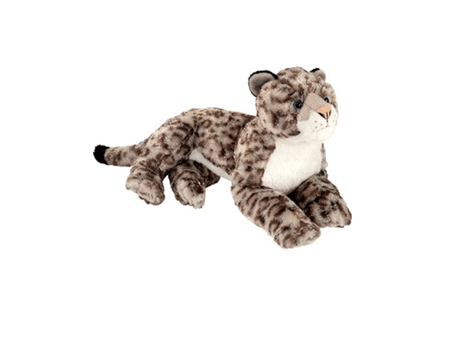 LAYING SNOW LEOPARD 12 INCH