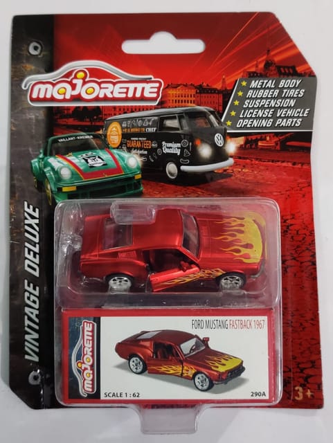 MAJORETTE FORD MUSTANG FASTBACK 1967 - RED FLAME