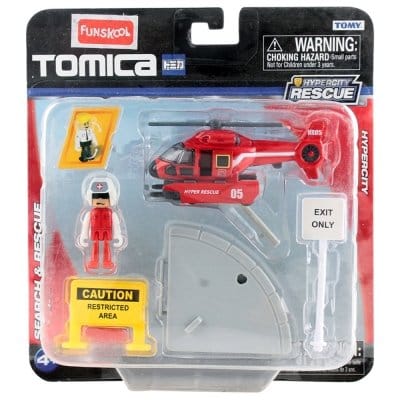 TOMICA VEHICLE AND HERO ASSORTMENT - DIORAMA - RESCUE HELICOPTER