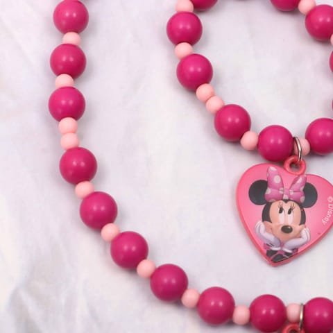 Li’l Diva Minnie Mouse Fashion Accessories Set Of 12pcs – 1 Necklace, 1 Bracelet, 4 Bangles, 4 Clips and 2 Rings
