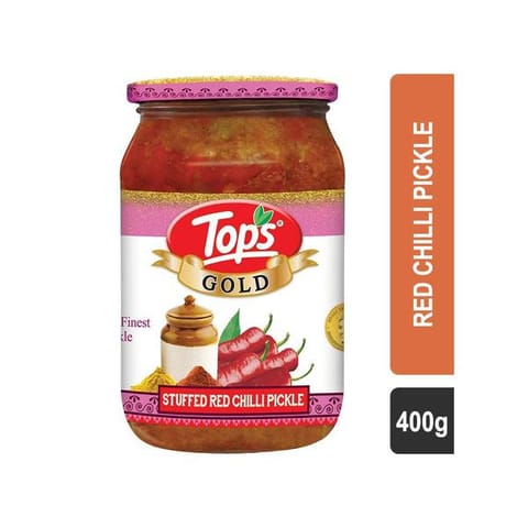 TOPS GOLD PICKLE STFD RED CHILI JR 375g