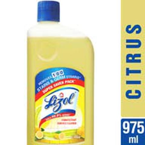 lizol disinfectant surface cleaner citrus, 975ml