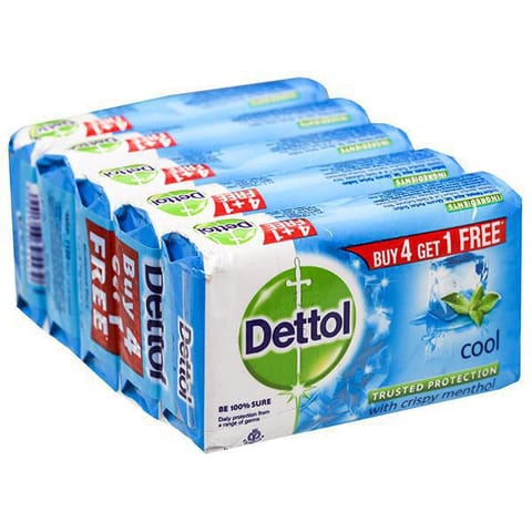 dettol cool soap 125 gm ( buy 4 get 1 free)