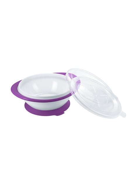 Nuk Eating Bowl With Lid - Purple
