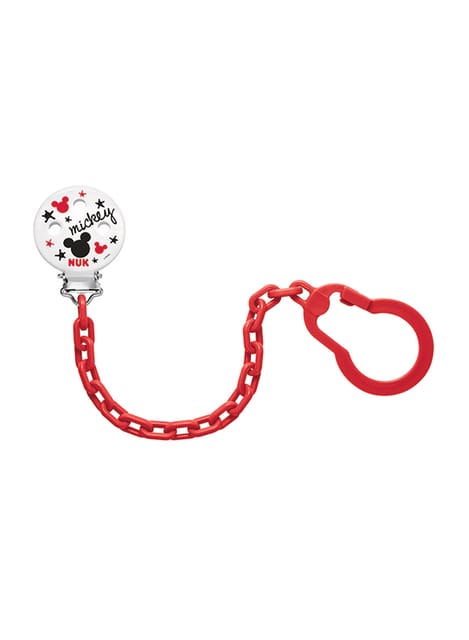Nuk Disney Mickey Mouse Soother Chain - Red