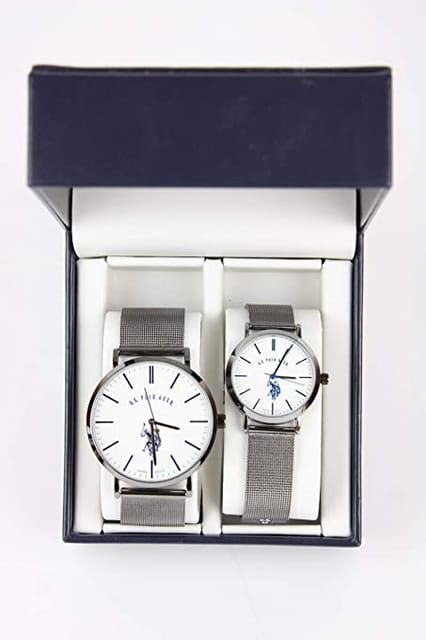 US Polo USC-7964 Analog Dual Watch Set for Men and Women
