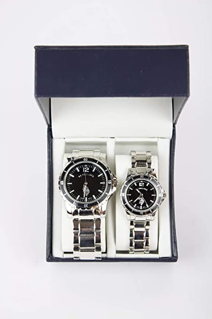 US Polo Assn. USC-7956 Analog Double Watch Set For Him and Her