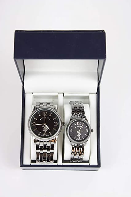 US Polo Assn. USC-7950 Analog Double Watch Set For Him and Her