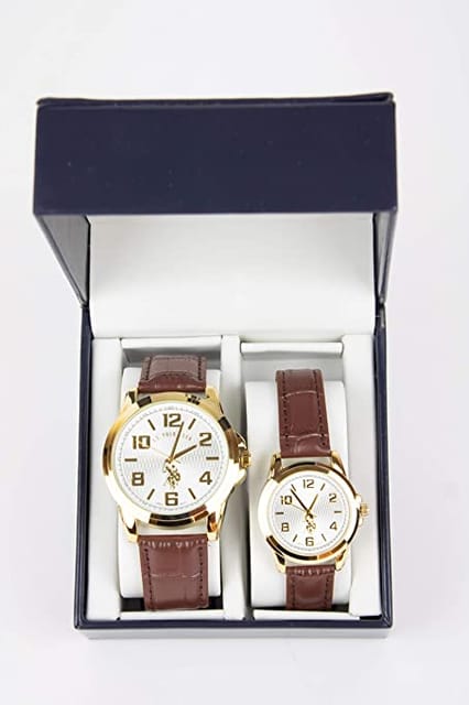 US Polo Assn. USC-7945 Analog Double Watch Set For Him and Her