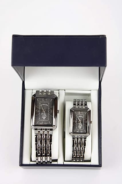US Polo Assn. USC-7937 Analog Double Watch Set For Him and Her
