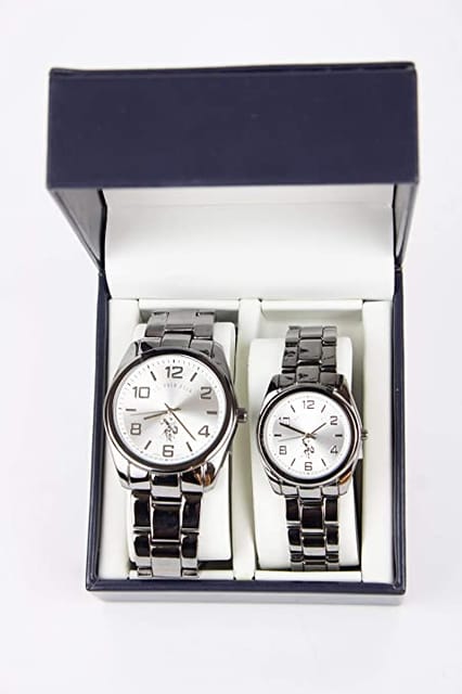 US Polo Assn. USC-7938 Analog Double Watch Set For Him and Her