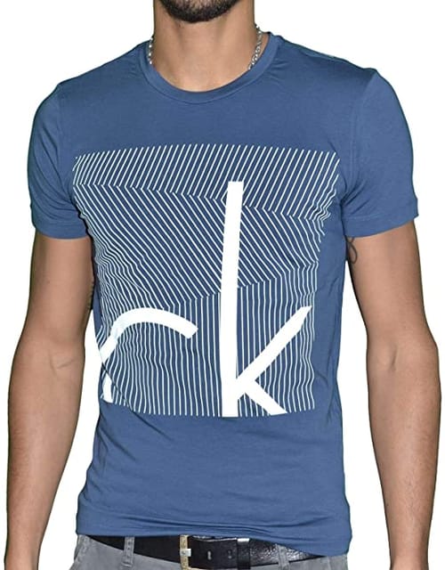Calvin Klein Blue Round Neck T-Shirt For Men