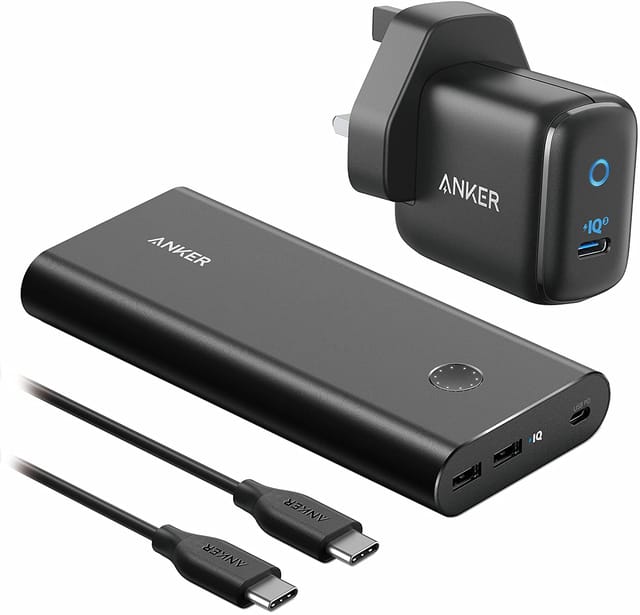 Anker Power Bank, PowerCore+ 26800 PD 45W with 30W PD Charger, Power Delivery Power Bank Battery Pack for USB C MacBook Air/Pro/Dell XPS, iPad Pro/iPhone 11/Pro/X and More