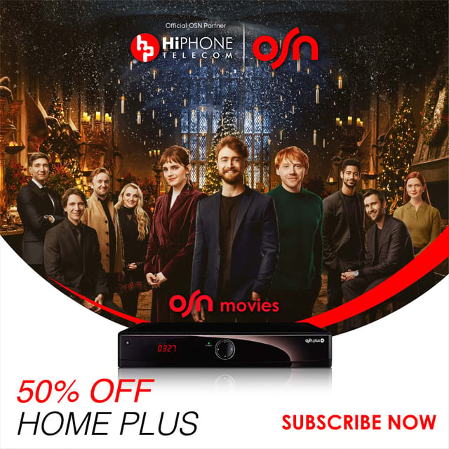 OSN HD satellite receiver with OSN Home plus Package for one Year
