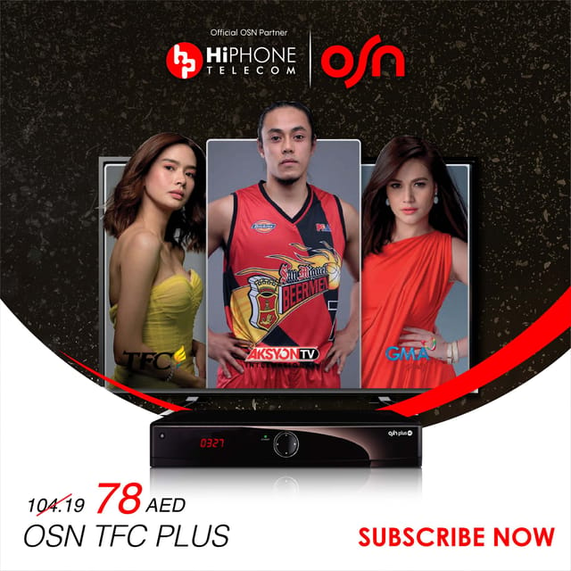 OSN HD satellite receiver with OSN TFC Plus Package for one Year
