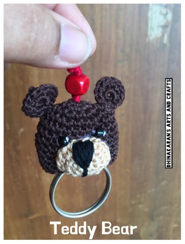 Teddy Crochet Keychain