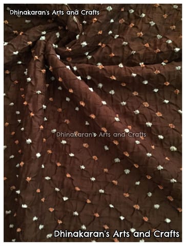 CHOCO BROWN Bandhani Fabric