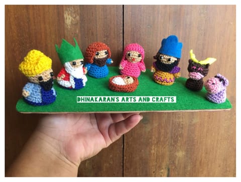 Christmas Crochet Miniature Nativity Set