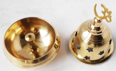 Brass Apple Goblet Deepak No. 3 (MOQ-  6 Pcs.) - 2.7*2.7*4.5 inch (Z401 C)