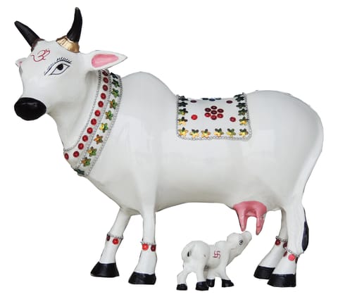 Showpiece Cow & Calf Statue - 12.5*6*11 inch (AS248 D)