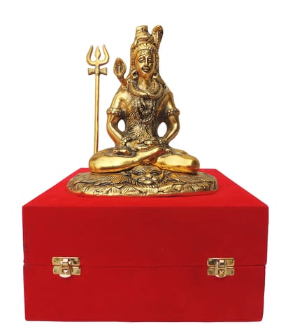 Showpiece Shiv Statue  - 8.3*5.3*9.8 inch (AS363 G)