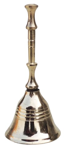 Brass Temple Hand Bell, Gol Dandi Ganti No. 1 (MOQ- 6 Pcs.) -1.5*1.5*31. inch (Z183 A)