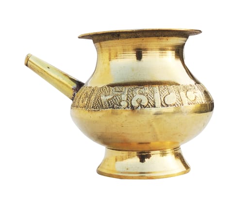 Pure Brass Karwa Lota (MOQ : 6 Pc.) - 3.5*2.5*3 inch, 140 ML (Z310 B)