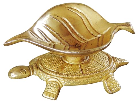 Brass Decorative Tortoise Deepak - 4*2.5*2 Inch, MOQ : 2 Pcs. (BS1056 C)