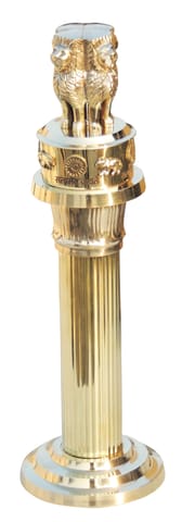 Brass Showpiece Ashok Lath Statue - 4.6*4.6*15 Inch (F691 H)