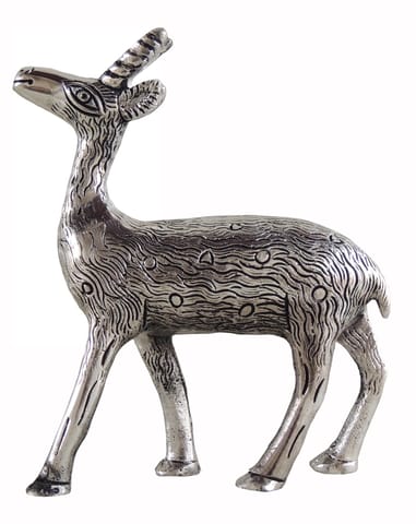 Aluminium Showpiece Deer Silver Statue - 7*2.3*8 Inch (AS216 S)